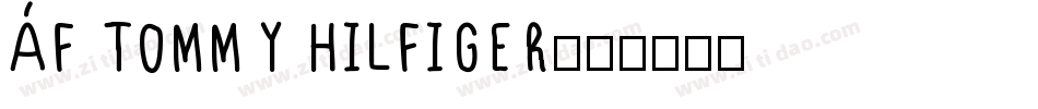 AF TOMMY HILFIGER字体转换